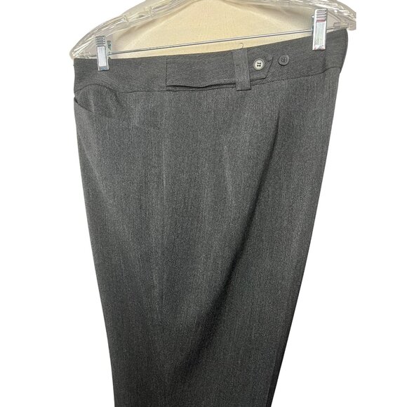Lane Bryant Women’s dress pants size 20 wide leg zipper charcoal 3 pockets cuffe - Picture 8 of 14